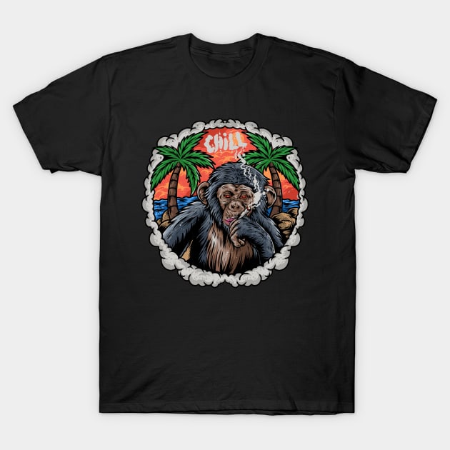 Monkey smoke weed T-Shirt by Blunts